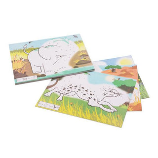 Pad para colorear 123 - ABC animales salvajes - Mi Brontosaurio Azul