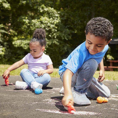 Mi primer juego de tizas para piso - Mi Brontosaurio Azul