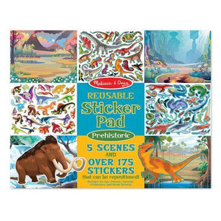 Pad de stickers reusables prehistóricos - Mi Brontosaurio Azul
