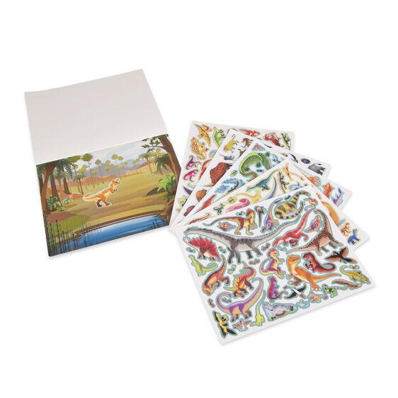 Pad de stickers reusables prehistóricos - Mi Brontosaurio Azul