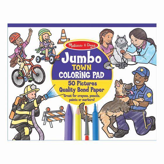 Jumbo pad para colorear ciudad - Mi Brontosaurio Azul