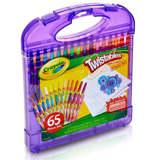 Crayola set mini crayones retráctiles y papel - estuche x 65 pzas.