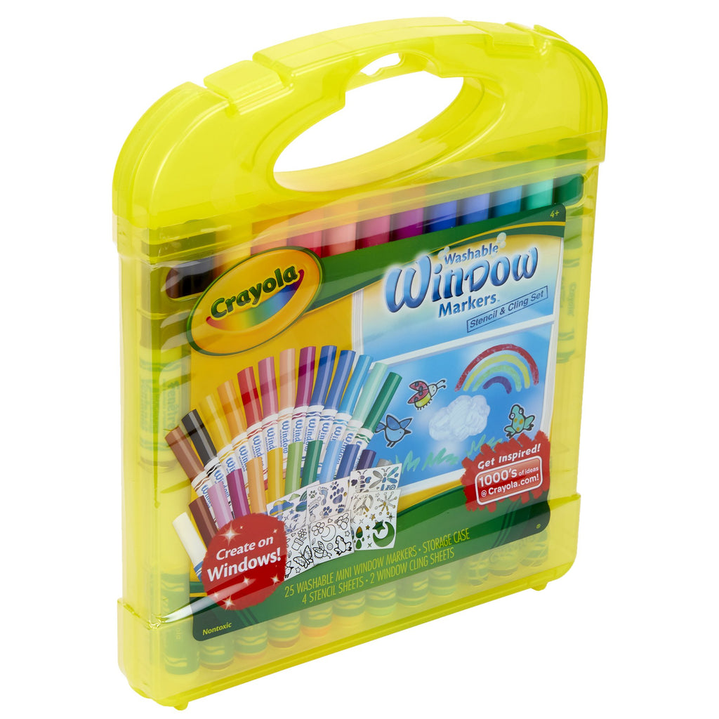 Crayola set plumones para ventanas - estuche x 31 pzas.