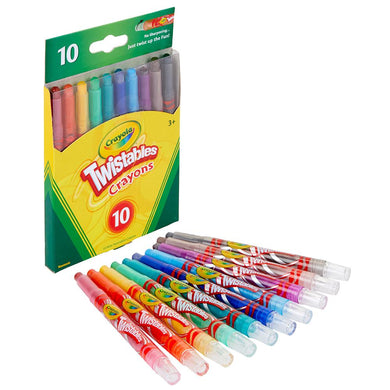 Crayola crayones delgados mini retráctiles - cajita x 10 uds.