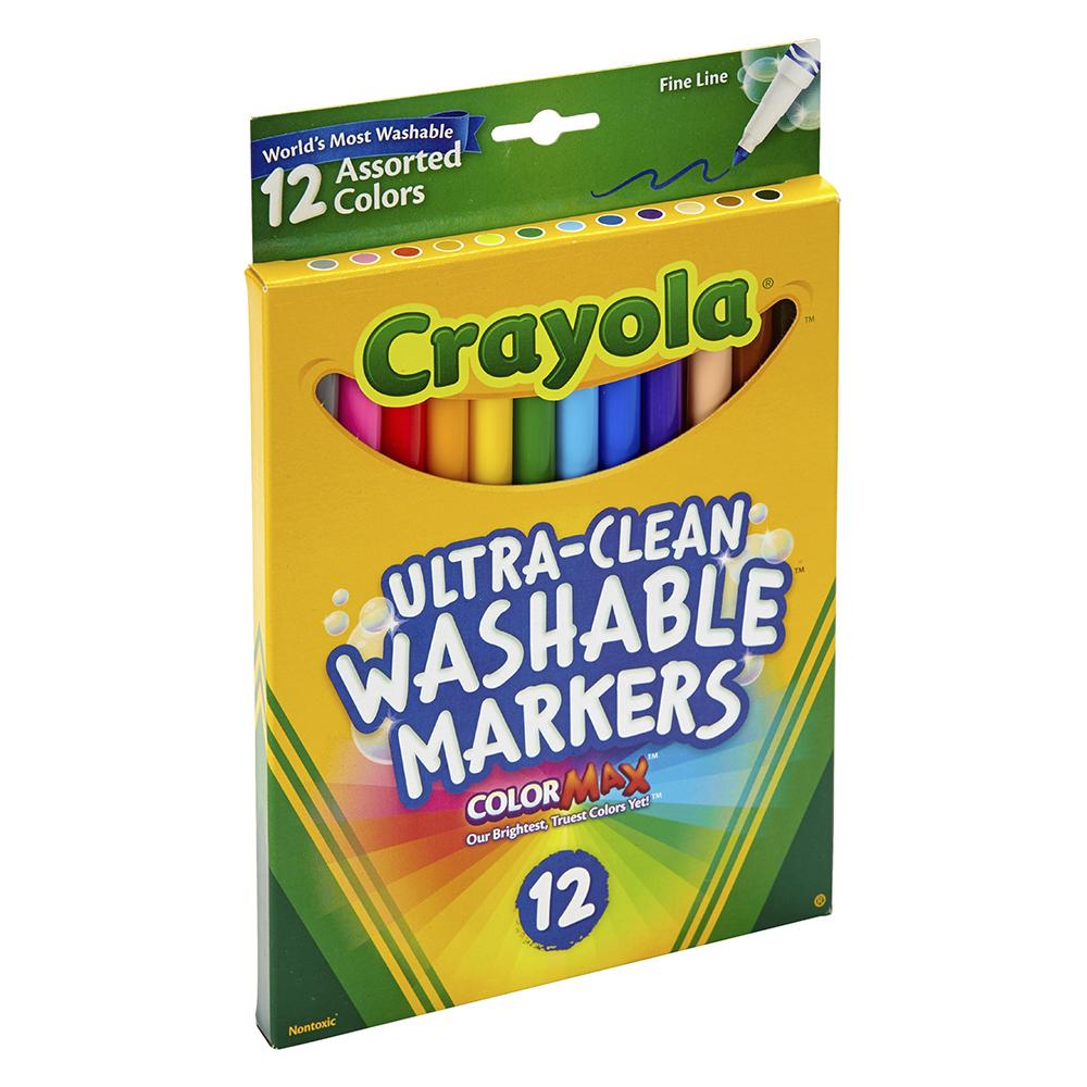Crayola plumones lavables punta fina - cajita x 12 uds.