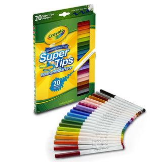 Crayola plumones lavables super tips - cajita x 20 uds. - Mi Brontosaurio Azul