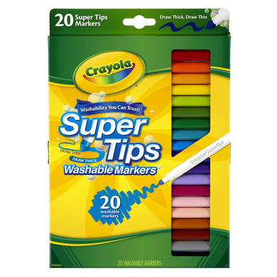 Crayola plumones lavables super tips - cajita x 20 uds. - Mi Brontosaurio Azul