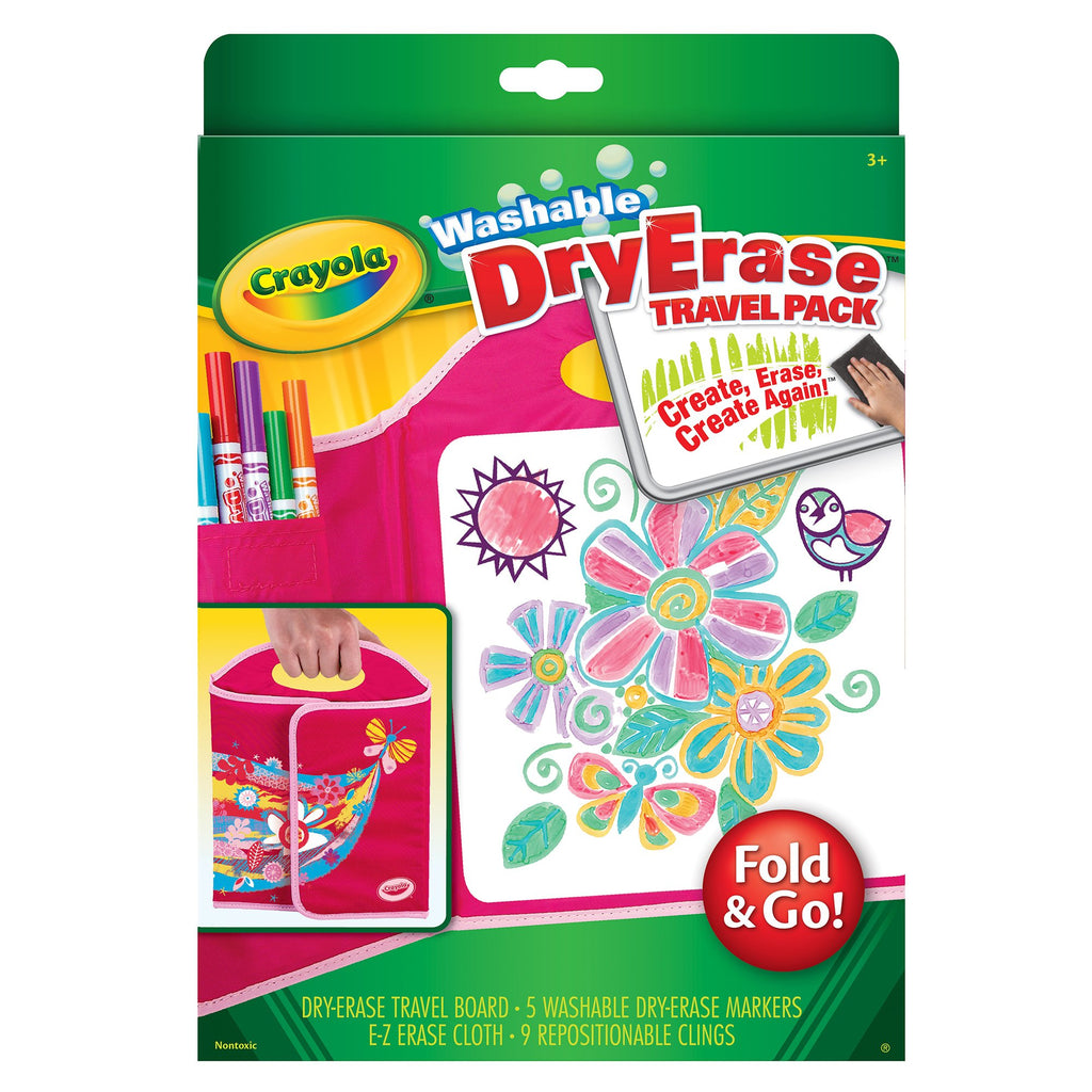 Crayola set dry erase fold & go - estuche x 16 pzas