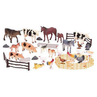 Balde con animales de la granja