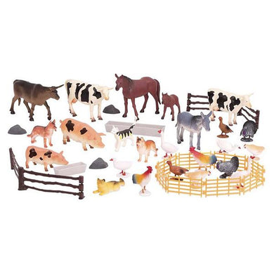 Balde con animales de la granja