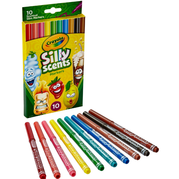 Crayola plumones lavables silly scents - cajita x 10 uds.