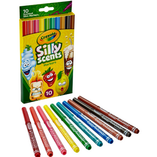 Crayola plumones lavables silly scents - cajita x 10 uds.