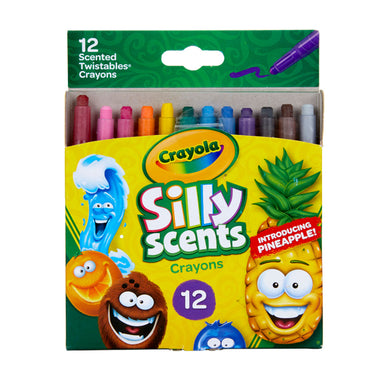 Crayola crayones mini retráctiles silly scents - cajita x 12 uds.