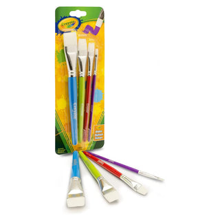 Crayola pinceles planos tamaño grande - blister x 4 uds.