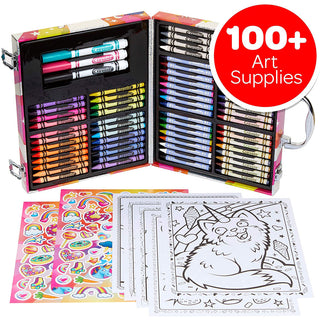 Crayola mini set de arte uni-creatures - maletin x 109 pzas.