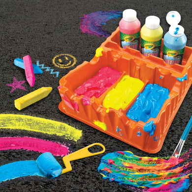 Crayola set de pintura sidewalk neon lavable - set x 9 pzas