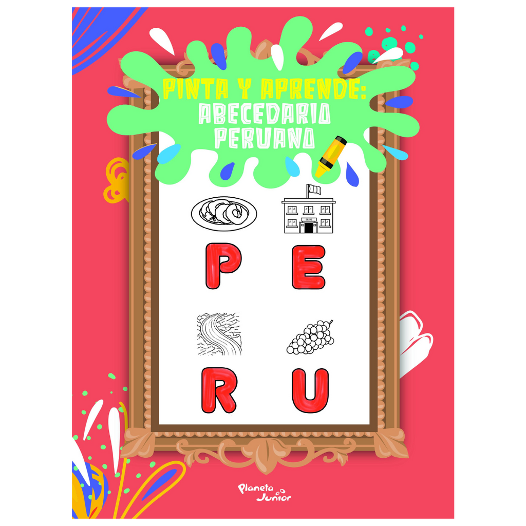 Pinta y aprende: Abecedario peruano