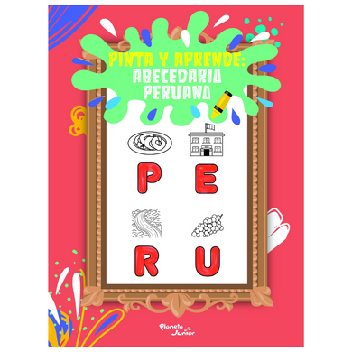 Pinta y aprende: Abecedario peruano