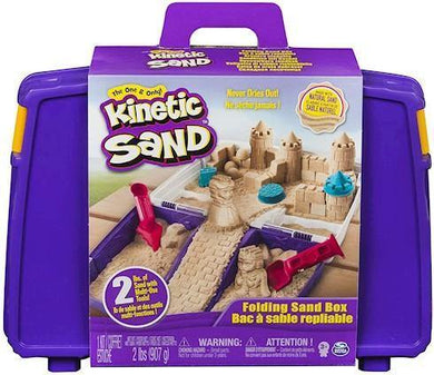 Kinetic Sand caja de arena plegable con arena y accesorios - Mi Brontosaurio Azul