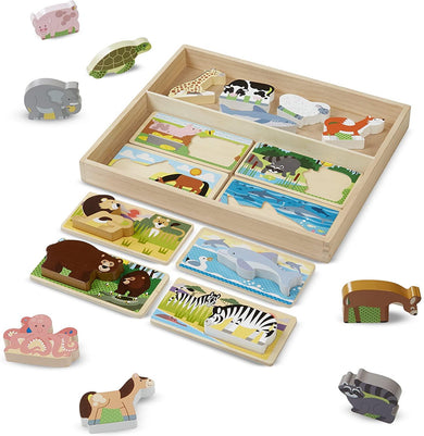 Tablero de encaje animales - Mi Brontosaurio Azul