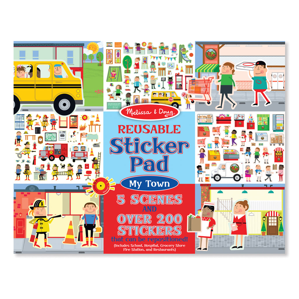 Pad de stickers reusables ciudad