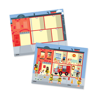 Pad de stickers reusables ciudad