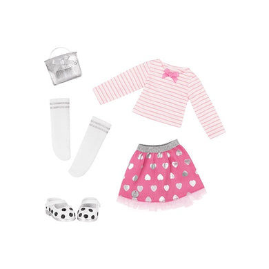 Outfit Deluxe falda corazones