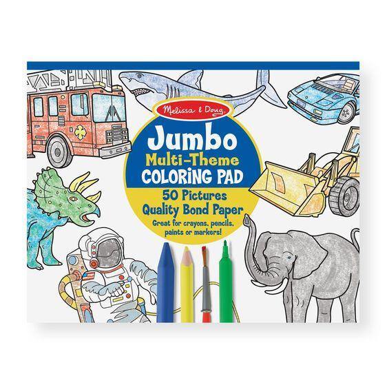 Jumbo pad colorear azul - Mi Brontosaurio Azul