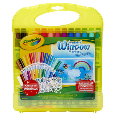 Crayola set plumones para ventanas - estuche x 31 pzas.