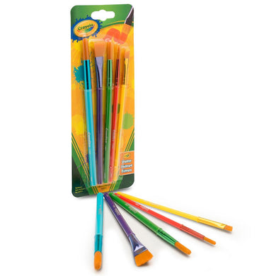Crayola pinceles plano/angulado/redondo - blister x 5 uds.