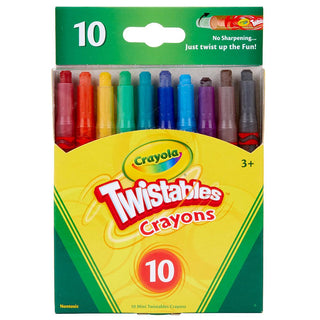 Crayola crayones delgados mini retráctiles - cajita x 10 uds.