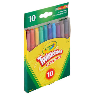 Crayola crayones delgados mini retráctiles - cajita x 10 uds.