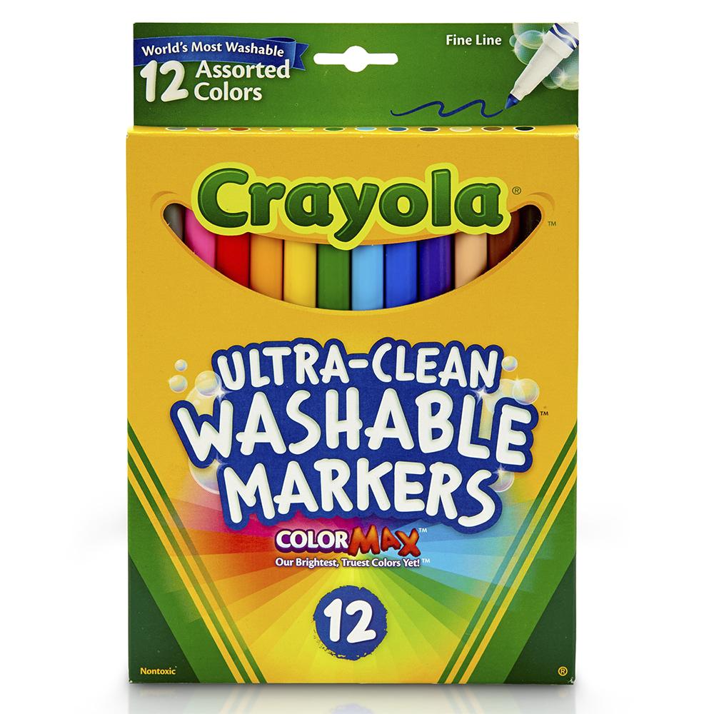 Crayola plumones lavables punta fina - cajita x 12 uds.