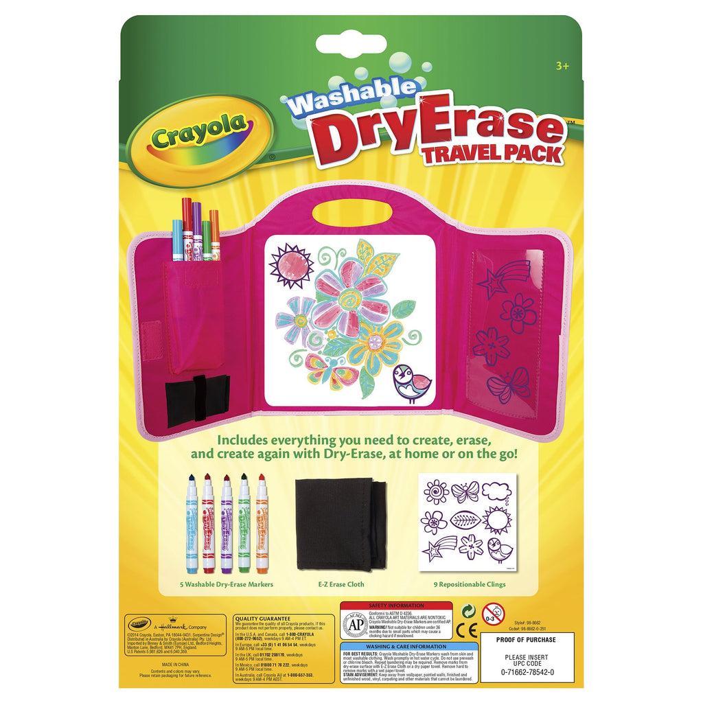 Crayola set dry erase fold & go - estuche x 16 pzas