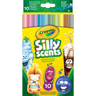 Crayola plumones lavables silly scents - cajita x 10 uds.