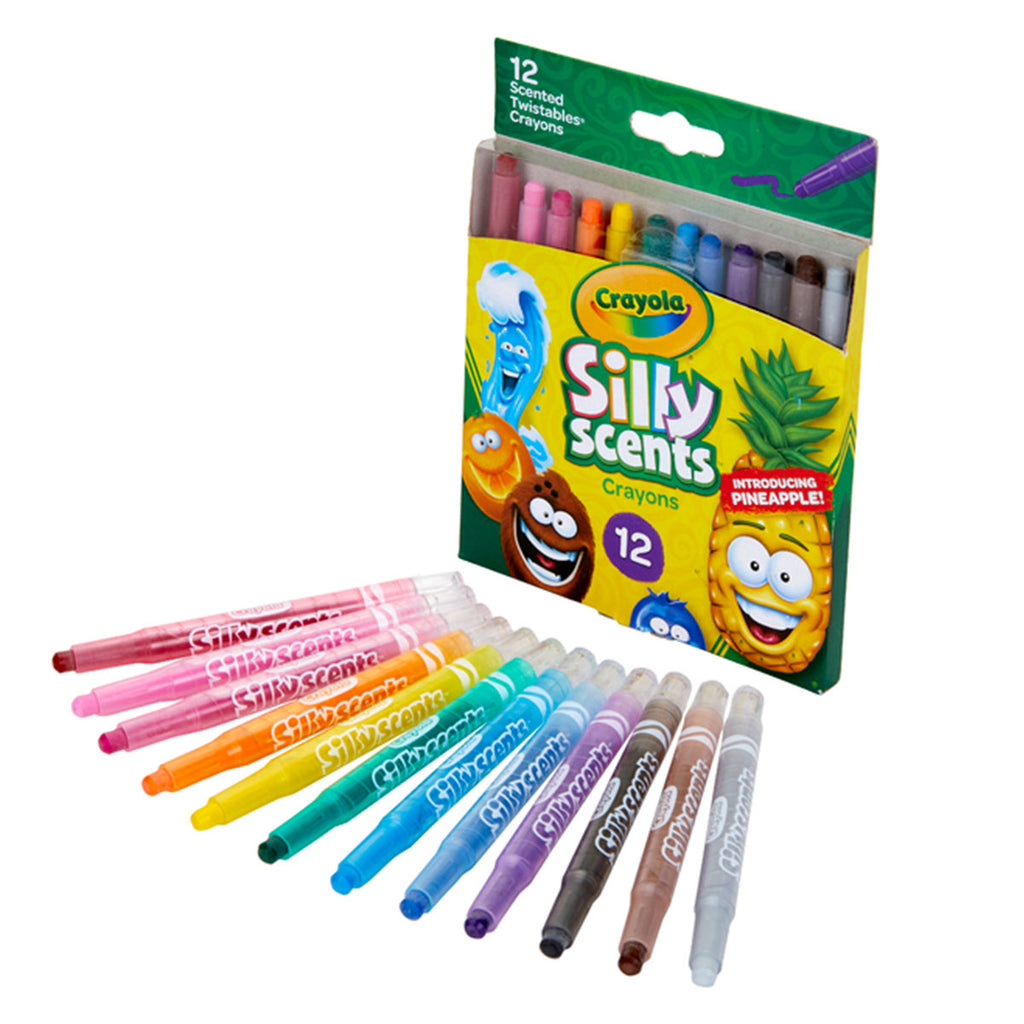 Crayola crayones mini retráctiles silly scents - cajita x 12 uds.