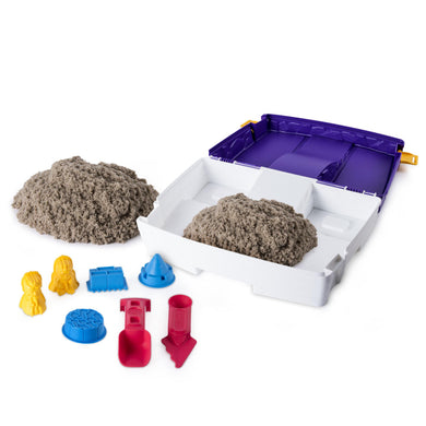 Kinetic Sand caja de arena plegable con arena y accesorios - Mi Brontosaurio Azul