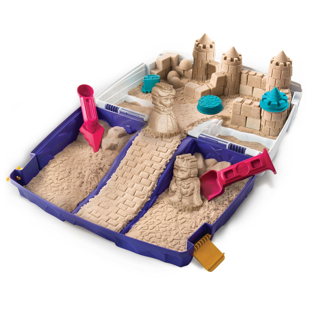 Kinetic Sand caja de arena plegable con arena y accesorios - Mi Brontosaurio Azul